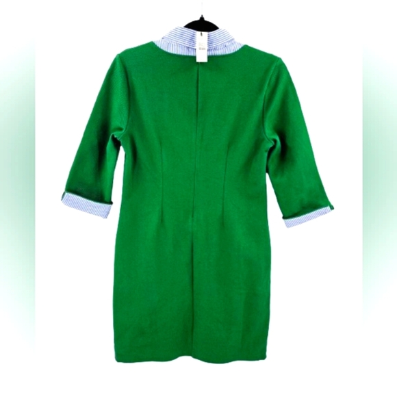 Talbots Stretchy Preppy Shirt Dress 3/4 Sleeve Pockets - Picture 2 of 13